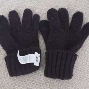 Aerie Black Knit Gloves